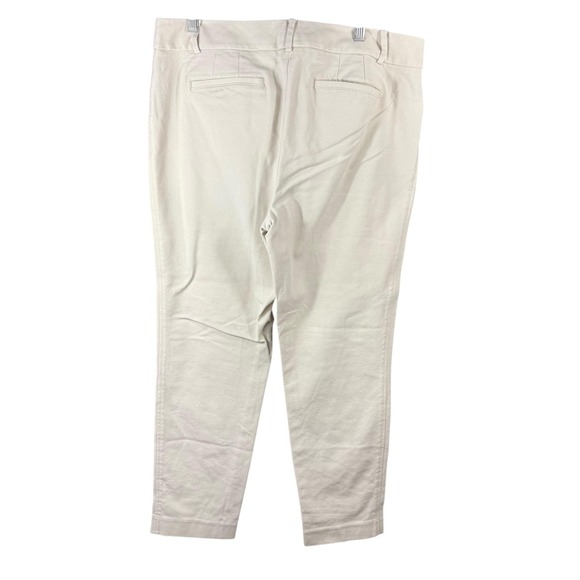 Talbots Hampshire Pants Womens 12 Beige Slim Ankle Dress Chino Stretch Trousers - Picture 5 of 9